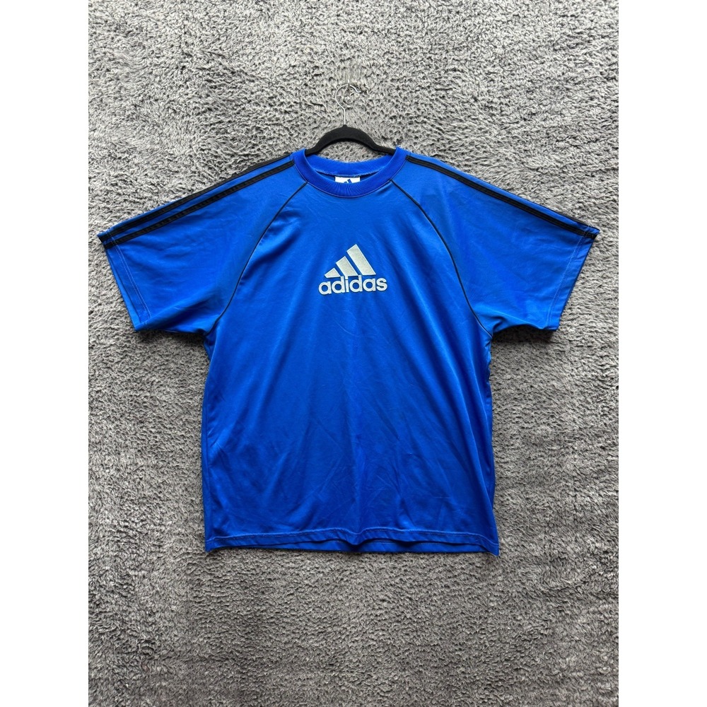 Adidas Crewneck Short‎ Sleeve Performance T-Shirt Blue Mens Size XXL